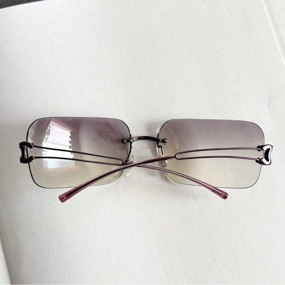 CHANEL Classic Vintage Y2K Rimless CC Logo Gradient Lens 4068 Sunglasses - Picture 4 of 8